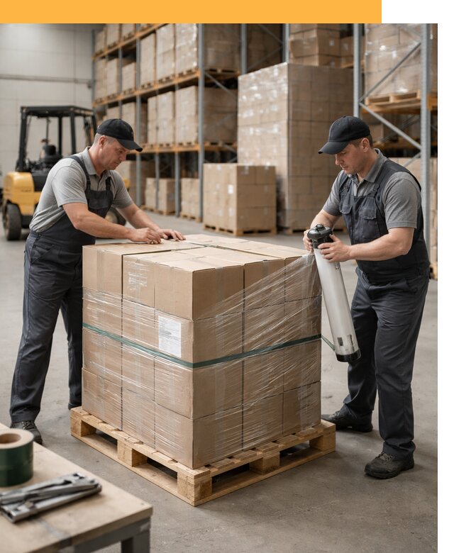 Упаковка и паллетирование грузов от 3661 руб: защита и крепление