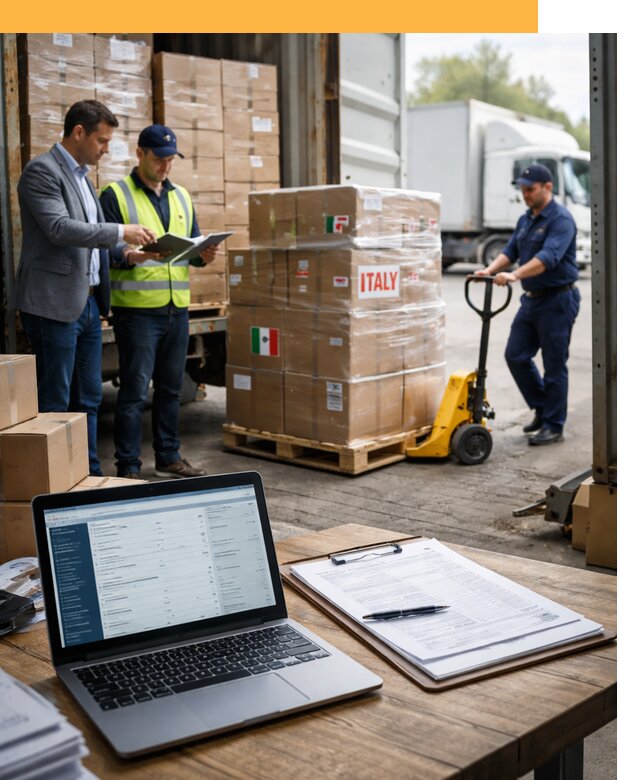 Доставка грузов из Италии: морские и авиаперевозки от 18830