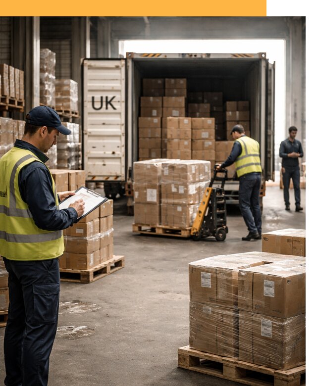 Доставка грузов из Великобритании с таможенным оформлением от 13076