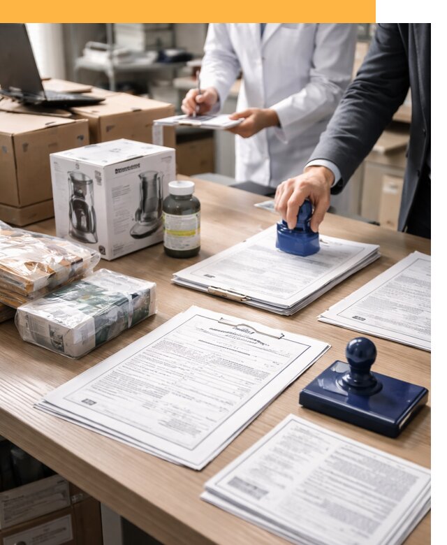 Сертификация импортных товаров от 12553 с таможенным сопровождением